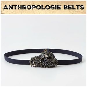 Anthro “Pom Pom Petal Skinny Belt”